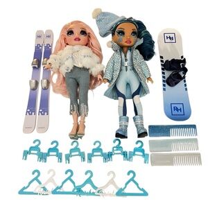 Rainbow High Skyler Bradshaw and Bella Parker and Accessories Lot